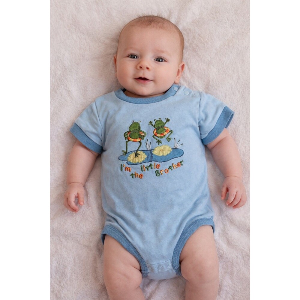 Shirt 3 months Miniwear Boy Short sleeve Blue Frog Baby